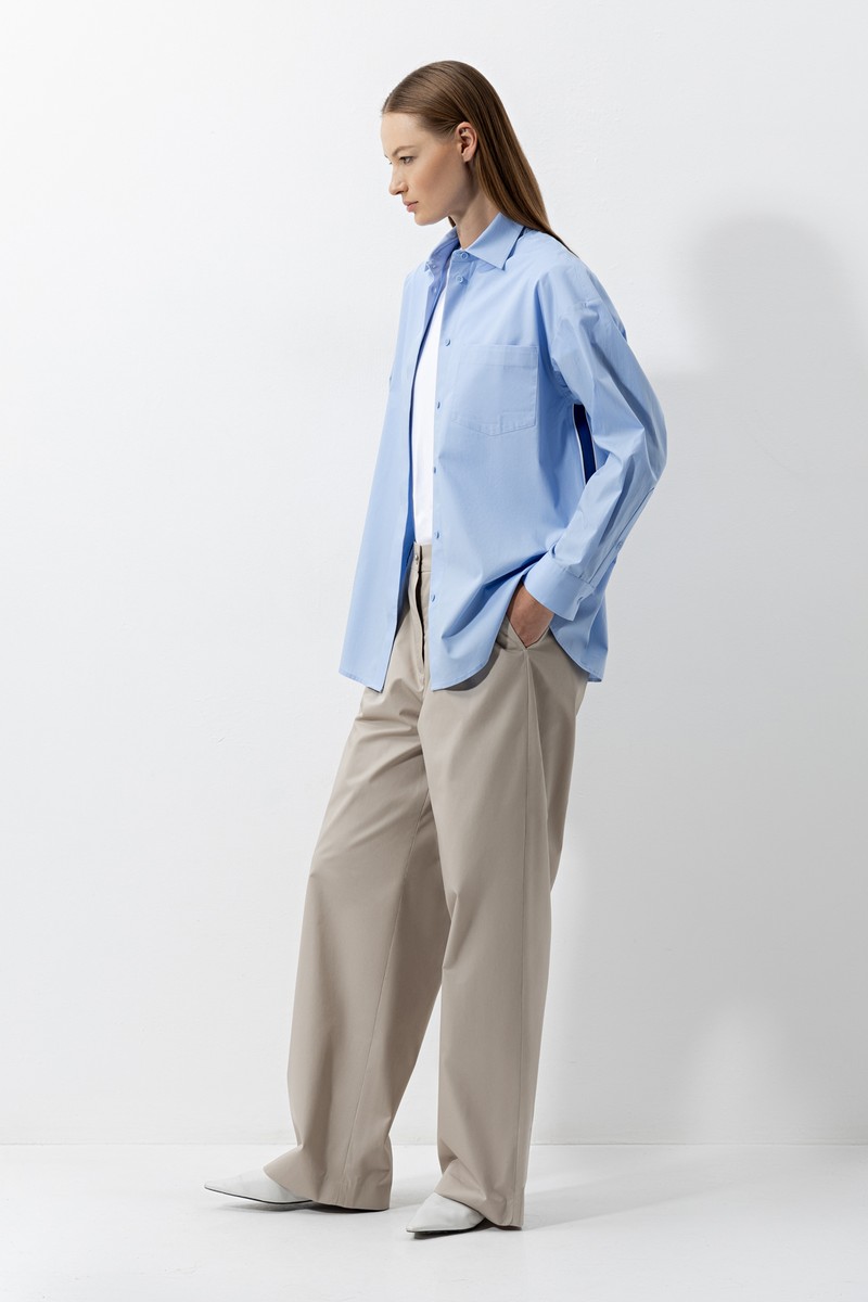 Рубашка с контрастной тесьмой